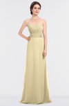 ColsBM Sadie Cornhusk Elegant A-line Zip up Floor Length Beaded Bridesmaid Dresses