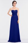 ColsBM Sadie Electric Blue Elegant A-line Zip up Floor Length Beaded Bridesmaid Dresses