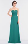 ColsBM Sadie Emerald Green Elegant A-line Zip up Floor Length Beaded Bridesmaid Dresses