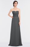 ColsBM Sadie Grey Elegant A-line Zip up Floor Length Beaded Bridesmaid Dresses