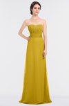 ColsBM Sadie Lemon Curry Elegant A-line Zip up Floor Length Beaded Bridesmaid Dresses