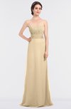 ColsBM Sadie Marzipan Elegant A-line Zip up Floor Length Beaded Bridesmaid Dresses