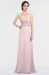 ColsBM Sadie Petal Pink Elegant A-line Zip up Floor Length Beaded Bridesmaid Dresses