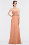 ColsBM Sadie Salmon Elegant A-line Zip up Floor Length Beaded Bridesmaid Dresses