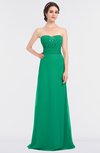ColsBM Sadie Sea Green Elegant A-line Zip up Floor Length Beaded Bridesmaid Dresses