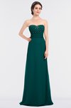 ColsBM Sadie Shaded Spruce Elegant A-line Zip up Floor Length Beaded Bridesmaid Dresses