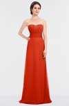 ColsBM Sadie Tangerine Tango Elegant A-line Zip up Floor Length Beaded Bridesmaid Dresses