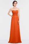 ColsBM Sadie Tangerine Elegant A-line Zip up Floor Length Beaded Bridesmaid Dresses