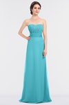 ColsBM Sadie Turquoise Elegant A-line Zip up Floor Length Beaded Bridesmaid Dresses