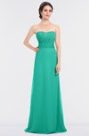 ColsBM Sadie Viridian Green Elegant A-line Zip up Floor Length Beaded Bridesmaid Dresses