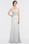 ColsBM Sadie White Elegant A-line Zip up Floor Length Beaded Bridesmaid Dresses