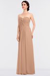 ColsBM Jenna Almost Apricot Modern A-line Sleeveless Zip up Ruching Bridesmaid Dresses