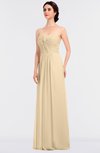 ColsBM Jenna Apricot Gelato Modern A-line Sleeveless Zip up Ruching Bridesmaid Dresses