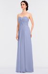 ColsBM Jenna Blue Heron Modern A-line Sleeveless Zip up Ruching Bridesmaid Dresses