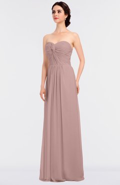 ColsBM Jenna Blush Pink Modern A-line Sleeveless Zip up Ruching Bridesmaid Dresses