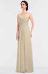 ColsBM Jenna Champagne Modern A-line Sleeveless Zip up Ruching Bridesmaid Dresses