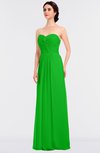 ColsBM Jenna Classic Green Modern A-line Sleeveless Zip up Ruching Bridesmaid Dresses