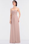 ColsBM Jenna Dusty Rose Modern A-line Sleeveless Zip up Ruching Bridesmaid Dresses