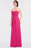 ColsBM Jenna Fandango Pink Modern A-line Sleeveless Zip up Ruching Bridesmaid Dresses