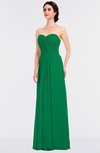 ColsBM Jenna Green Modern A-line Sleeveless Zip up Ruching Bridesmaid Dresses