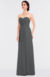 ColsBM Jenna Grey Modern A-line Sleeveless Zip up Ruching Bridesmaid Dresses