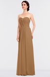 ColsBM Jenna Light Brown Modern A-line Sleeveless Zip up Ruching Bridesmaid Dresses