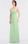 ColsBM Jenna Light Green Modern A-line Sleeveless Zip up Ruching Bridesmaid Dresses