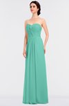 ColsBM Jenna Mint Green Modern A-line Sleeveless Zip up Ruching Bridesmaid Dresses