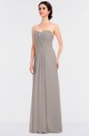 ColsBM Jenna Mushroom Modern A-line Sleeveless Zip up Ruching Bridesmaid Dresses
