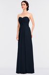ColsBM Jenna Navy Blue Modern A-line Sleeveless Zip up Ruching Bridesmaid Dresses