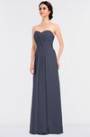 ColsBM Jenna Nightshadow Blue Modern A-line Sleeveless Zip up Ruching Bridesmaid Dresses