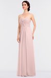 ColsBM Jenna Pastel Pink Modern A-line Sleeveless Zip up Ruching Bridesmaid Dresses