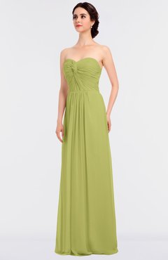 ColsBM Jenna Pistachio Modern A-line Sleeveless Zip up Ruching Bridesmaid Dresses