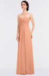 ColsBM Jenna Salmon Modern A-line Sleeveless Zip up Ruching Bridesmaid Dresses