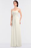 ColsBM Jenna Whisper White Modern A-line Sleeveless Zip up Ruching Bridesmaid Dresses