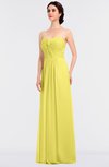 ColsBM Jenna Yellow Iris Modern A-line Sleeveless Zip up Ruching Bridesmaid Dresses