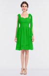 ColsBM Mariam Classic Green Mature Thick Straps Sleeveless Zip up Knee Length Bridesmaid Dresses