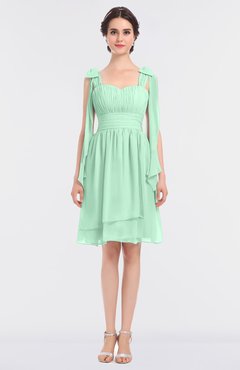 ColsBM Mariam Honeydew Mature Thick Straps Sleeveless Zip up Knee Length Bridesmaid Dresses