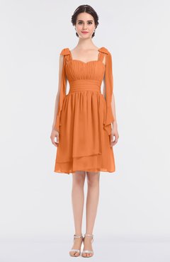 ColsBM Mariam Mango Mature Thick Straps Sleeveless Zip up Knee Length Bridesmaid Dresses