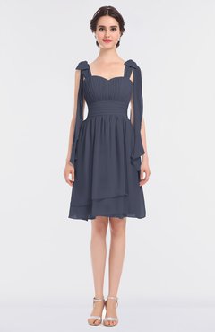 ColsBM Mariam Nightshadow Blue Mature Thick Straps Sleeveless Zip up Knee Length Bridesmaid Dresses