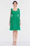 ColsBM Mariam Pepper Green Mature Thick Straps Sleeveless Zip up Knee Length Bridesmaid Dresses