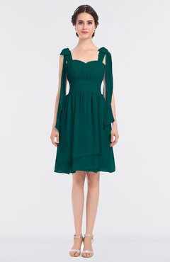 ColsBM Mariam Shaded Spruce Mature Thick Straps Sleeveless Zip up Knee Length Bridesmaid Dresses