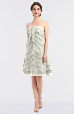 ColsBM Cheyenne Cream Modern A-line Strapless Sleeveless Knee Length Edging Bridesmaid Dresses