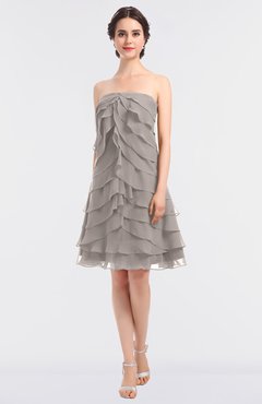 ColsBM Cheyenne Mushroom Modern A-line Strapless Sleeveless Knee Length Edging Bridesmaid Dresses