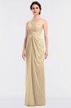 ColsBM Sandra Apricot Gelato Gorgeous A-line Zip up Floor Length Ruching Bridesmaid Dresses