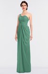 ColsBM Sandra Beryl Green Gorgeous A-line Zip up Floor Length Ruching Bridesmaid Dresses