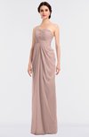 ColsBM Sandra Dusty Rose Gorgeous A-line Zip up Floor Length Ruching Bridesmaid Dresses