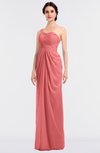 ColsBM Sandra Shell Pink Gorgeous A-line Zip up Floor Length Ruching Bridesmaid Dresses