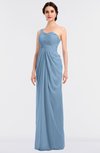 ColsBM Sandra Sky Blue Gorgeous A-line Zip up Floor Length Ruching Bridesmaid Dresses