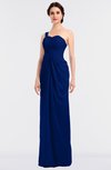 ColsBM Sandra Sodalite Blue Gorgeous A-line Zip up Floor Length Ruching Bridesmaid Dresses